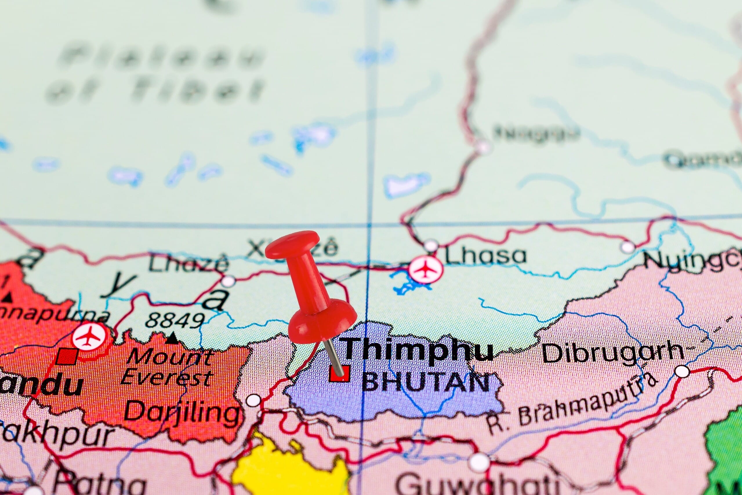 What is the Capital of Bhutan? Mappr
