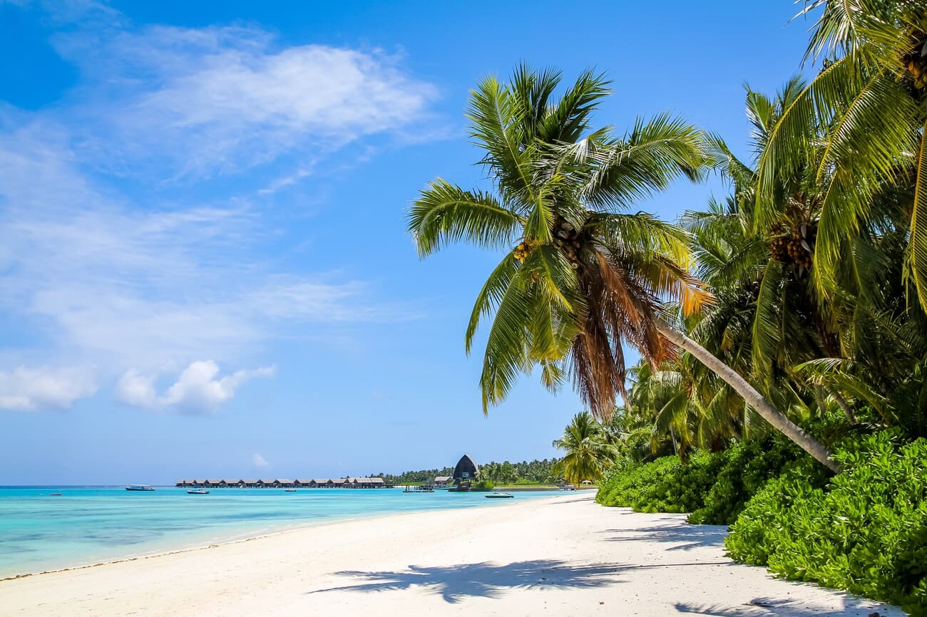 Beaches on Villingili Island, accessible by a short ferry ride from Malé