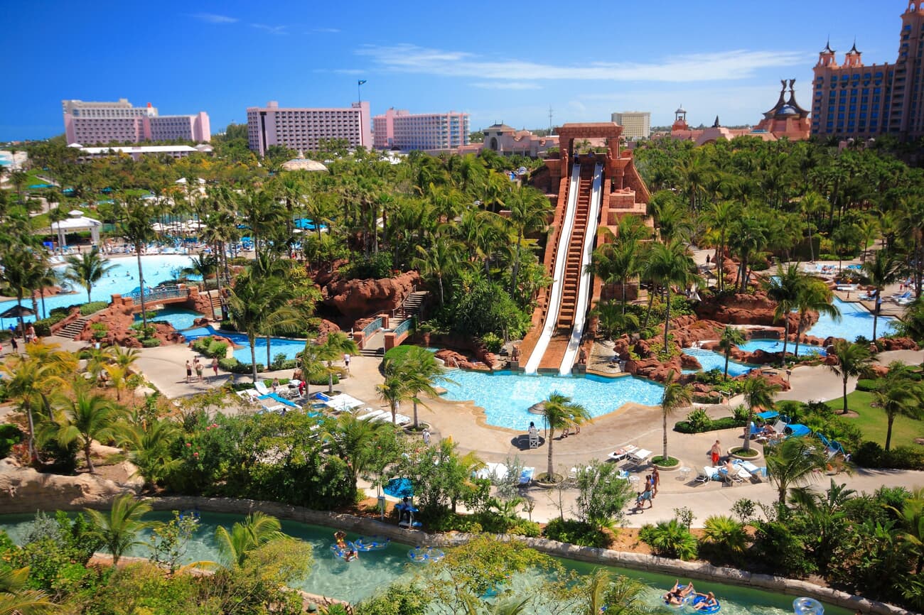 Mayan Temple Waterslide in the Atlantis Resort, one of the resort's most iconic slides