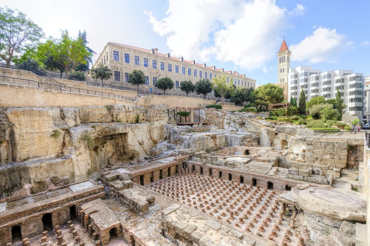 Ancient Roman Baths, offering an insight into the leisure activities of Roman Beirut