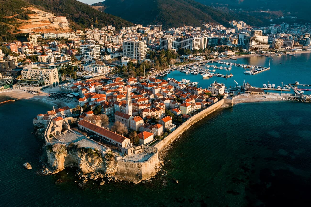The city of Budva, a sought-after coastal locale