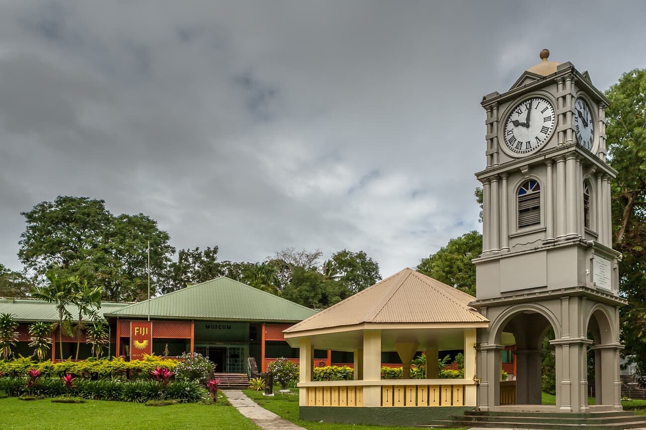 Fiji Museum, situated within Thurston Gardens, offers a glimpse into the nation’s history and culture