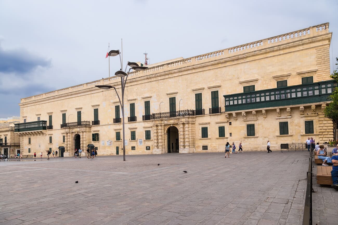 Grandmaster's Palace, constructed in the late 16th century, served various administrative purposes and is currently the presidential office