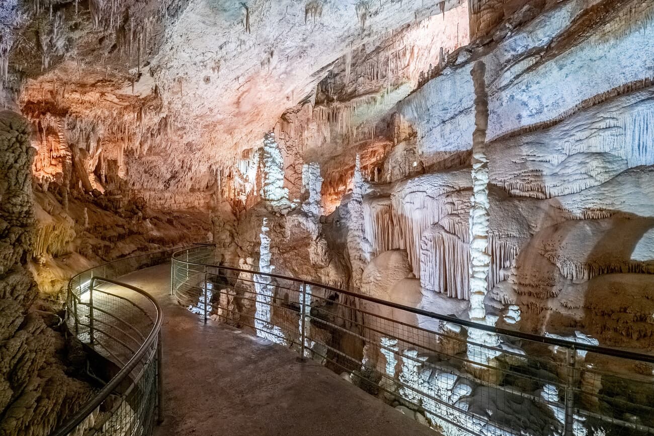 Jeita Grotto Cave, featuring two separate but interconnected, limestone caves