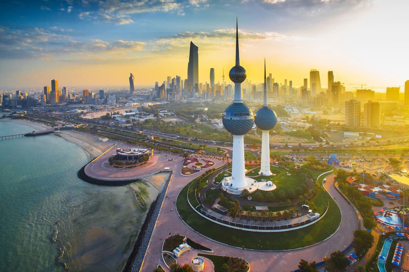 Kuwait Towers, a functional and symbolic landmark designed by Swedish engineering company VBB