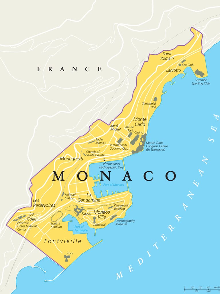 Monaco Map. Highlight What is the Capital of Monaco? | Mappr