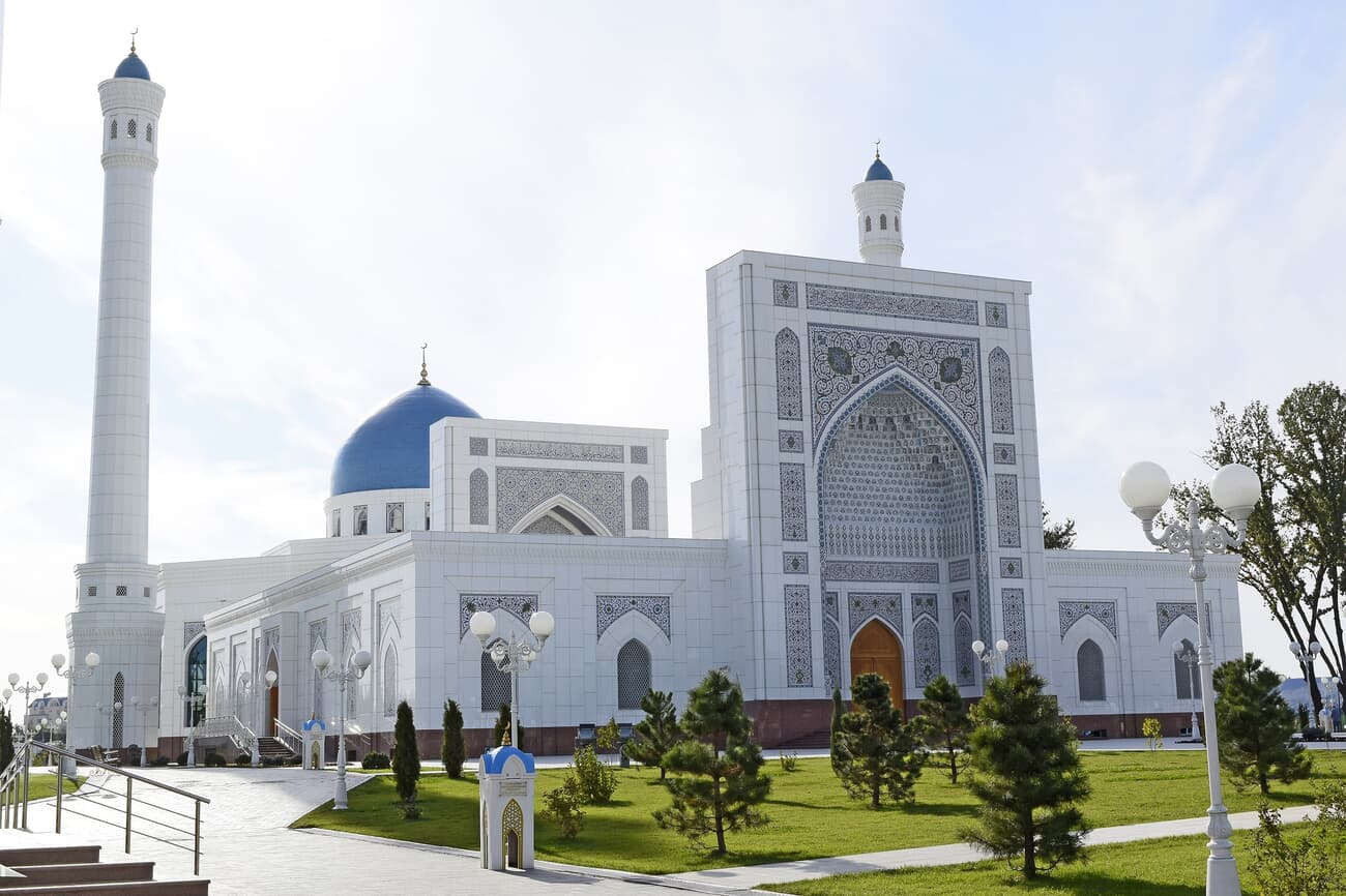 Minor Mosque, known for its striking blue dome and white marble structure