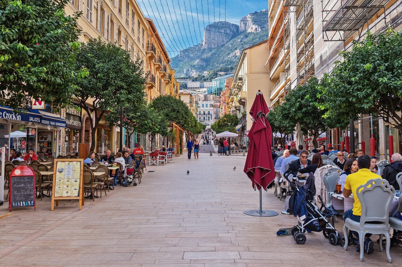 Pedestrian areas in Monaco