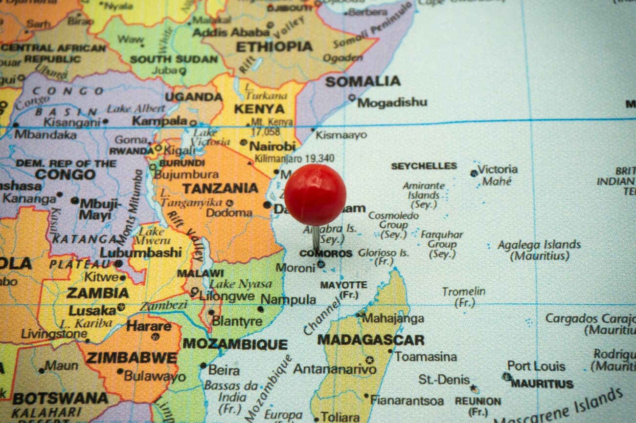 Location of Moroni, Comoros