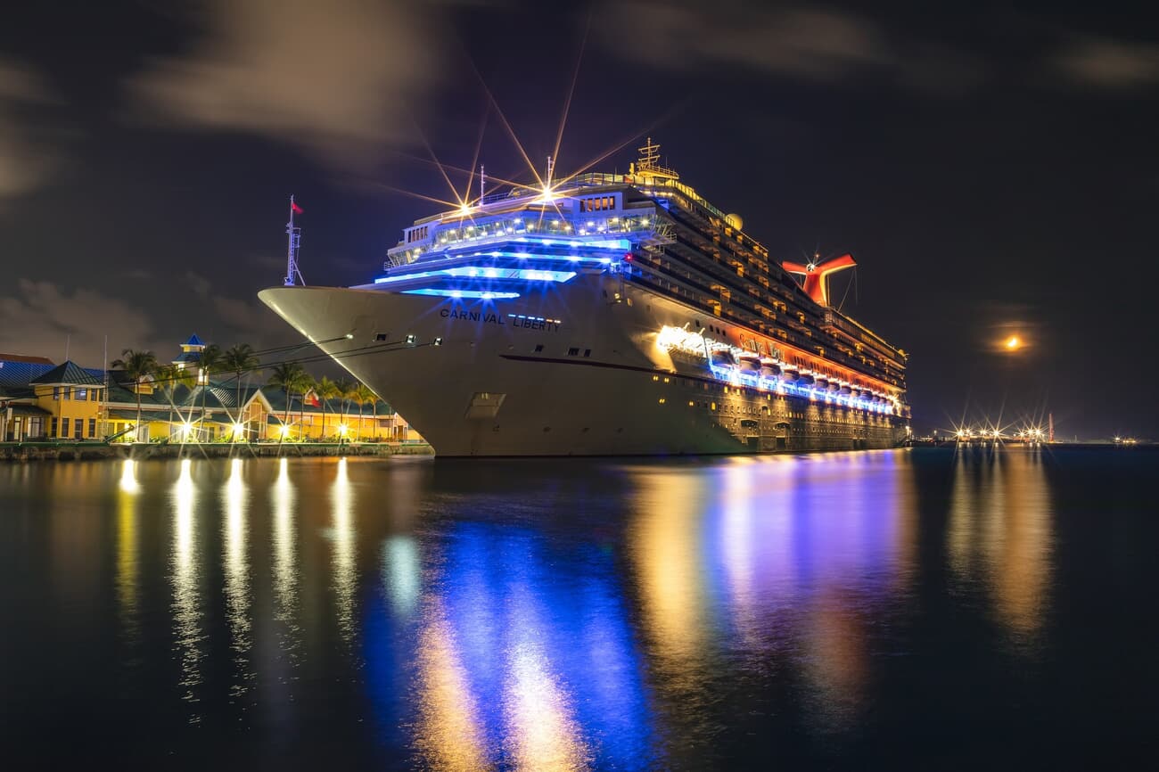 Cruise ships docking in Nassau, which a crucial role in both the city's and the nation's economy