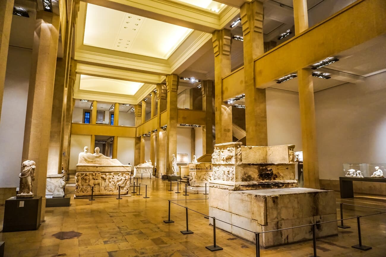 National Museum of Beirut, featuring a comprehensive view of Lebanon's rich history