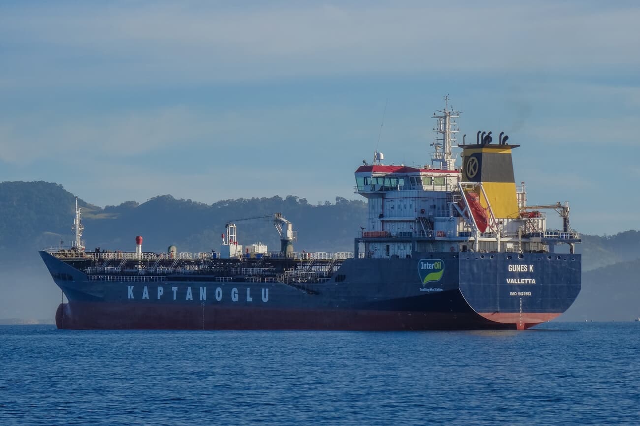 Oil Tanker leaving Port Moresby