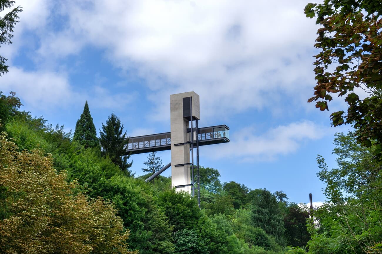 Panoramic Elevator of the Pfaffenthal, providing visitors a direct 71-second journey from Pfaffenthal to the Pescatore Park