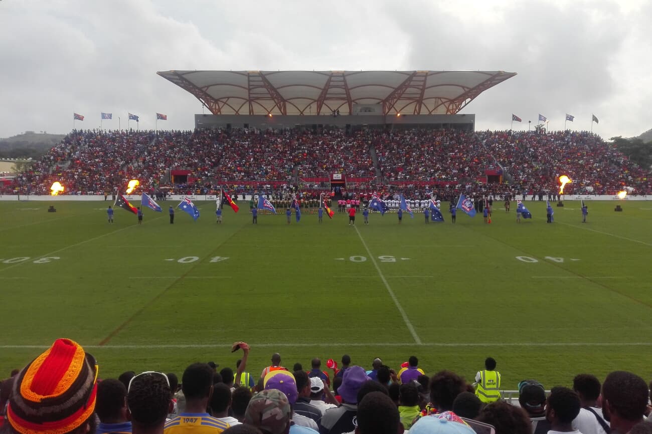 National Stadium in Port Moresby, the primary venue for national sporting events in Papua New Guinea