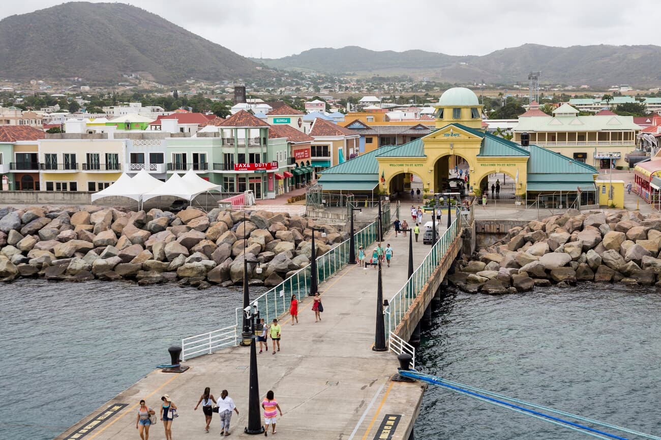 Port Zante, a focal point for shopping and entertainment in Basseterre