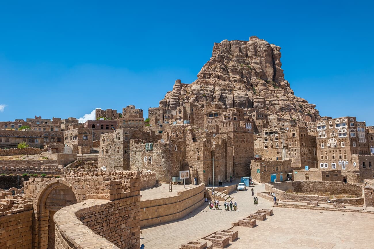 The Old City of Sana'a, an UNESCO World Heritage Site, renowned for its tower houses and labyrinthine alleys