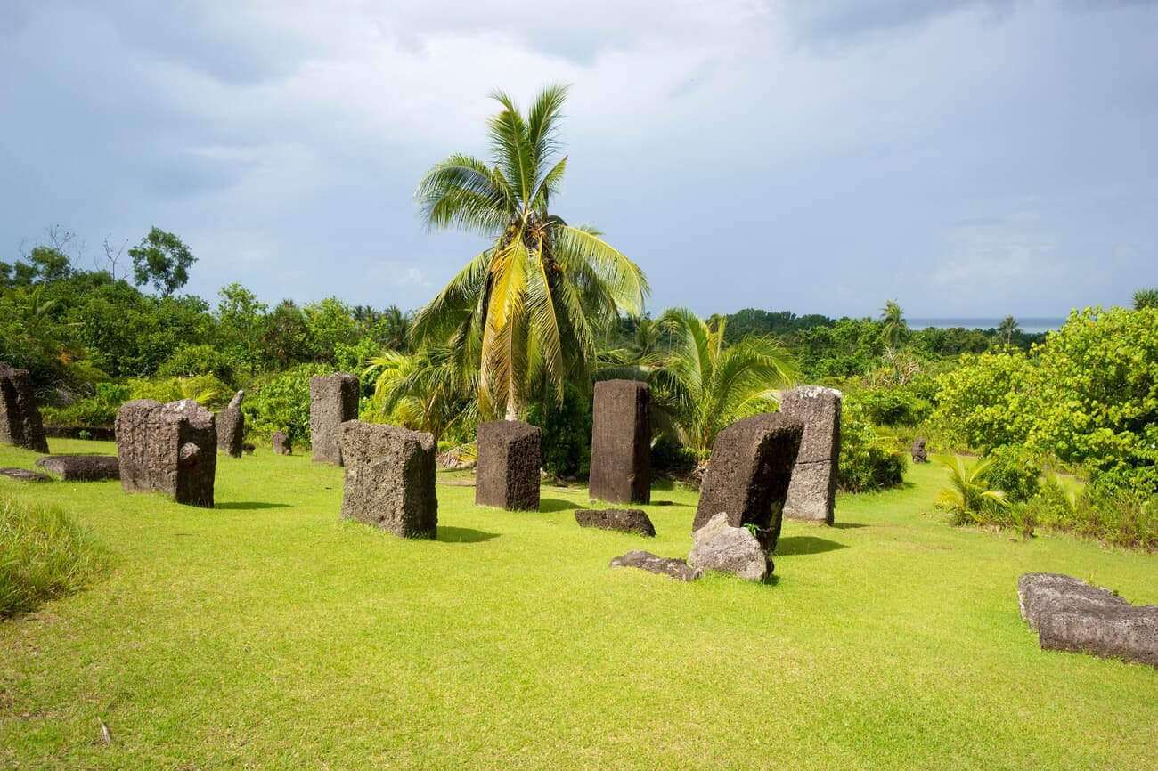 Stone monoliths in Babeldaob from 161 AD