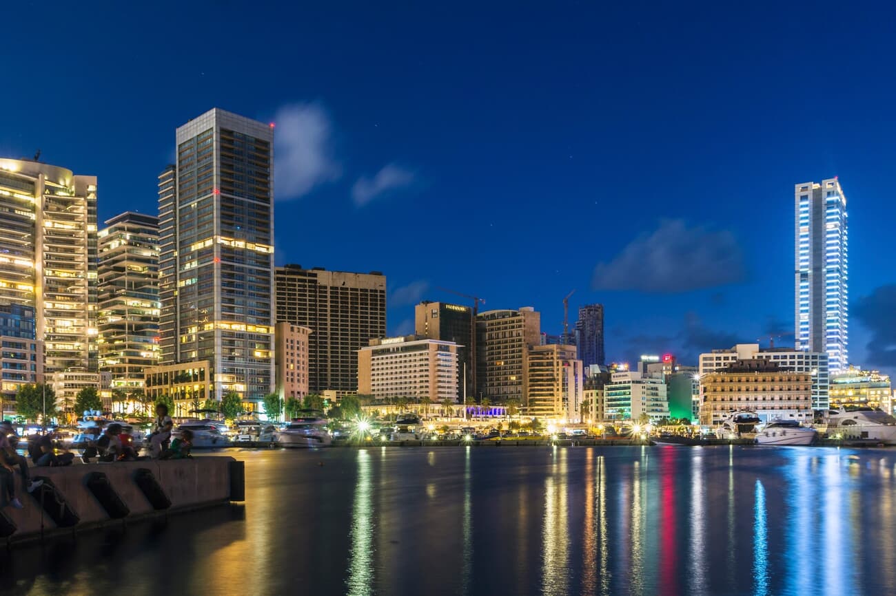 Skyline of Beirut from Zaitunay Bay