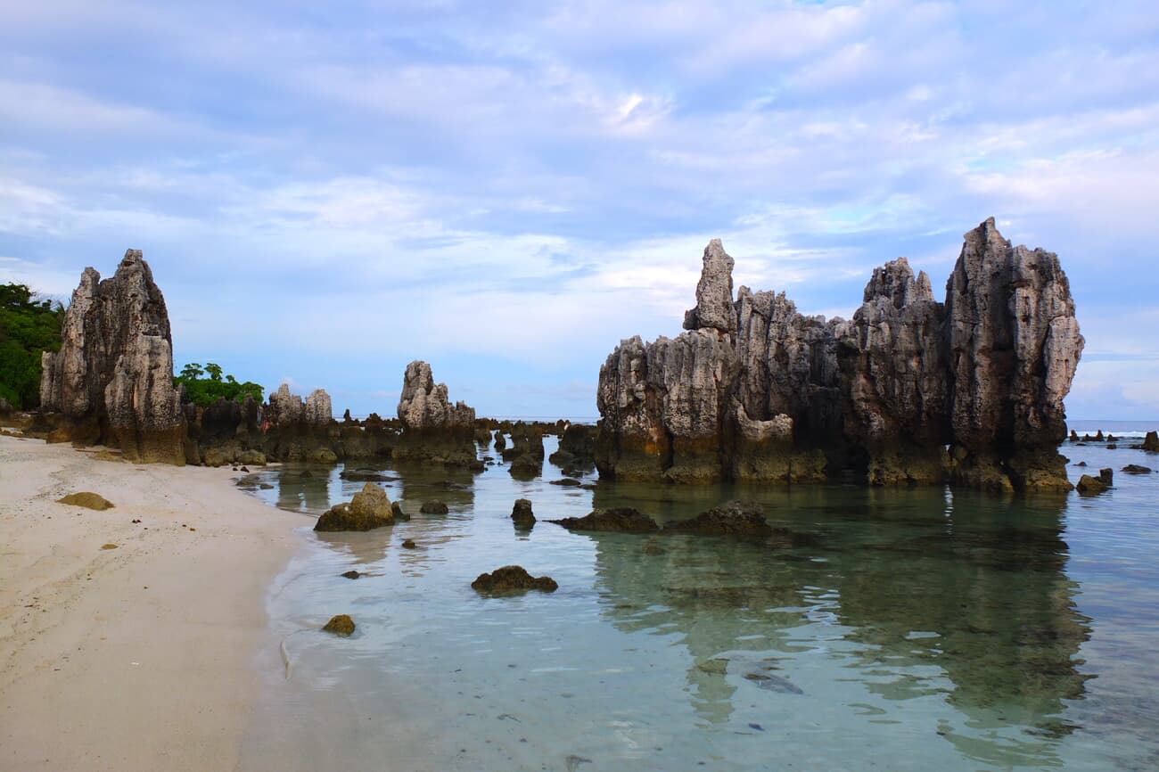 Anibare Bay, known for its stunning vistas and coral reefs