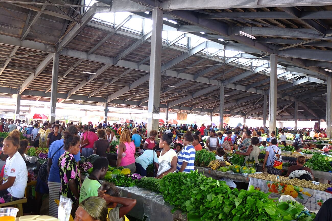 Central Market in Honiara, a bustling hub of local commerce