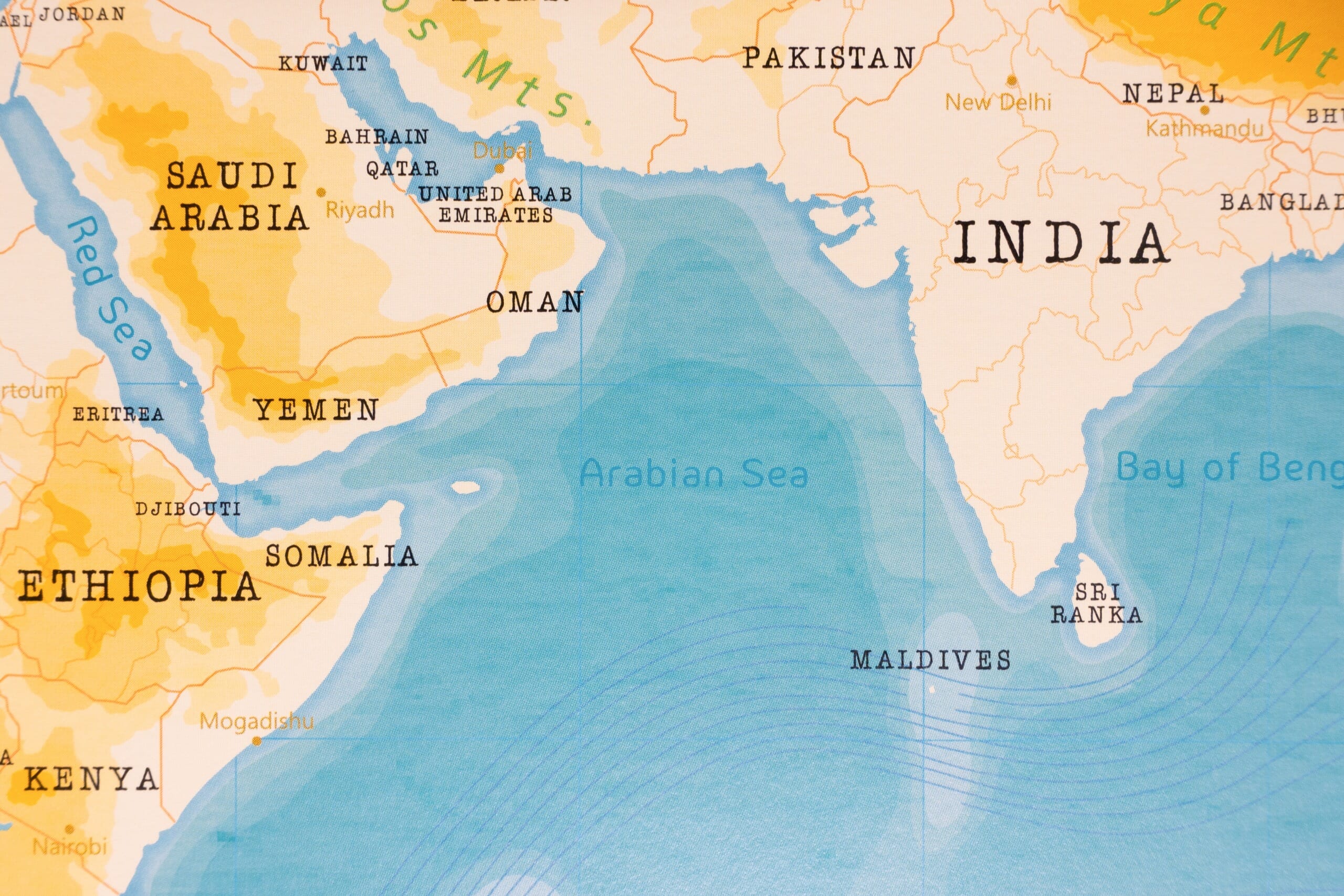 Arabian Sea Map Countries And Facts Mappr Countries Arabian Sea Map