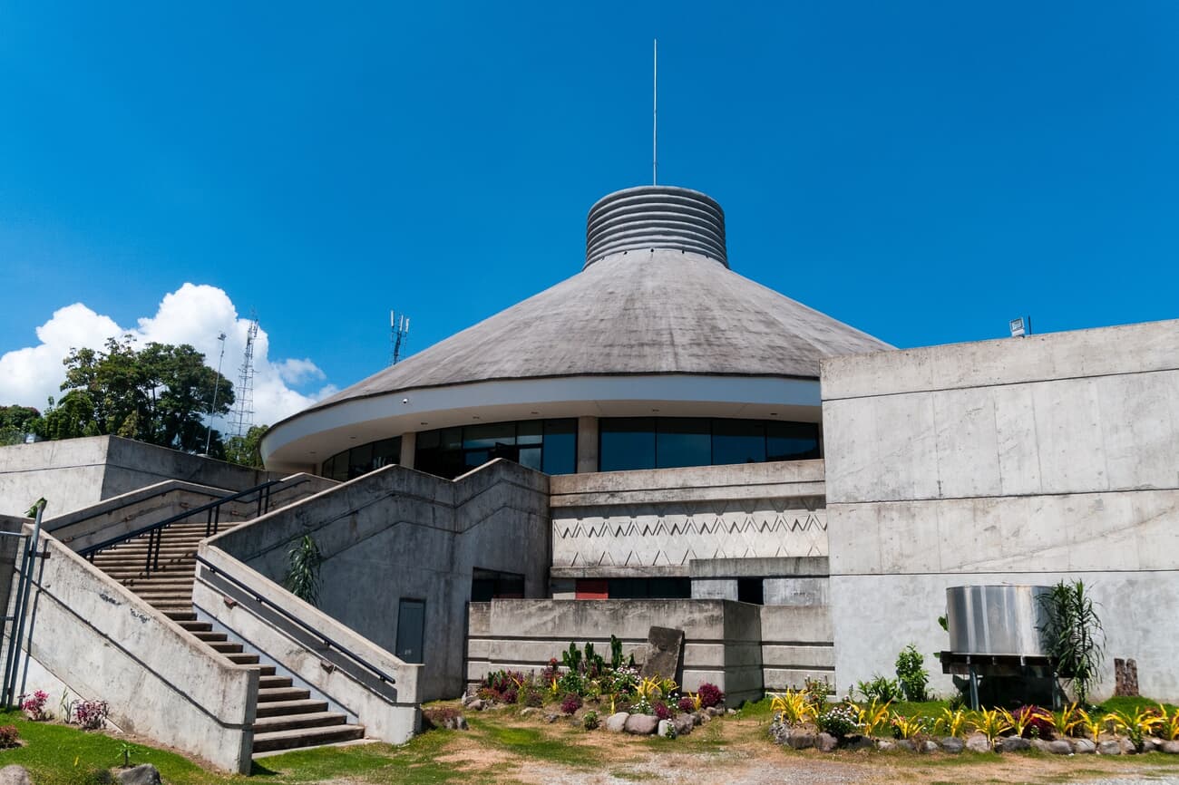 The National Parliament in Honiara, established in the late 20th century
