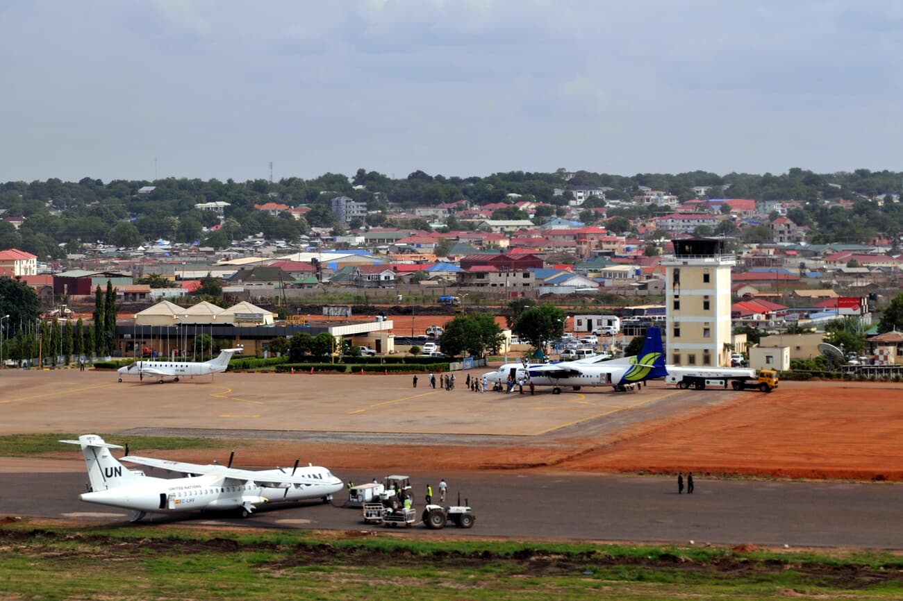 International Airport in Juba, a crucial gateway for business and aid