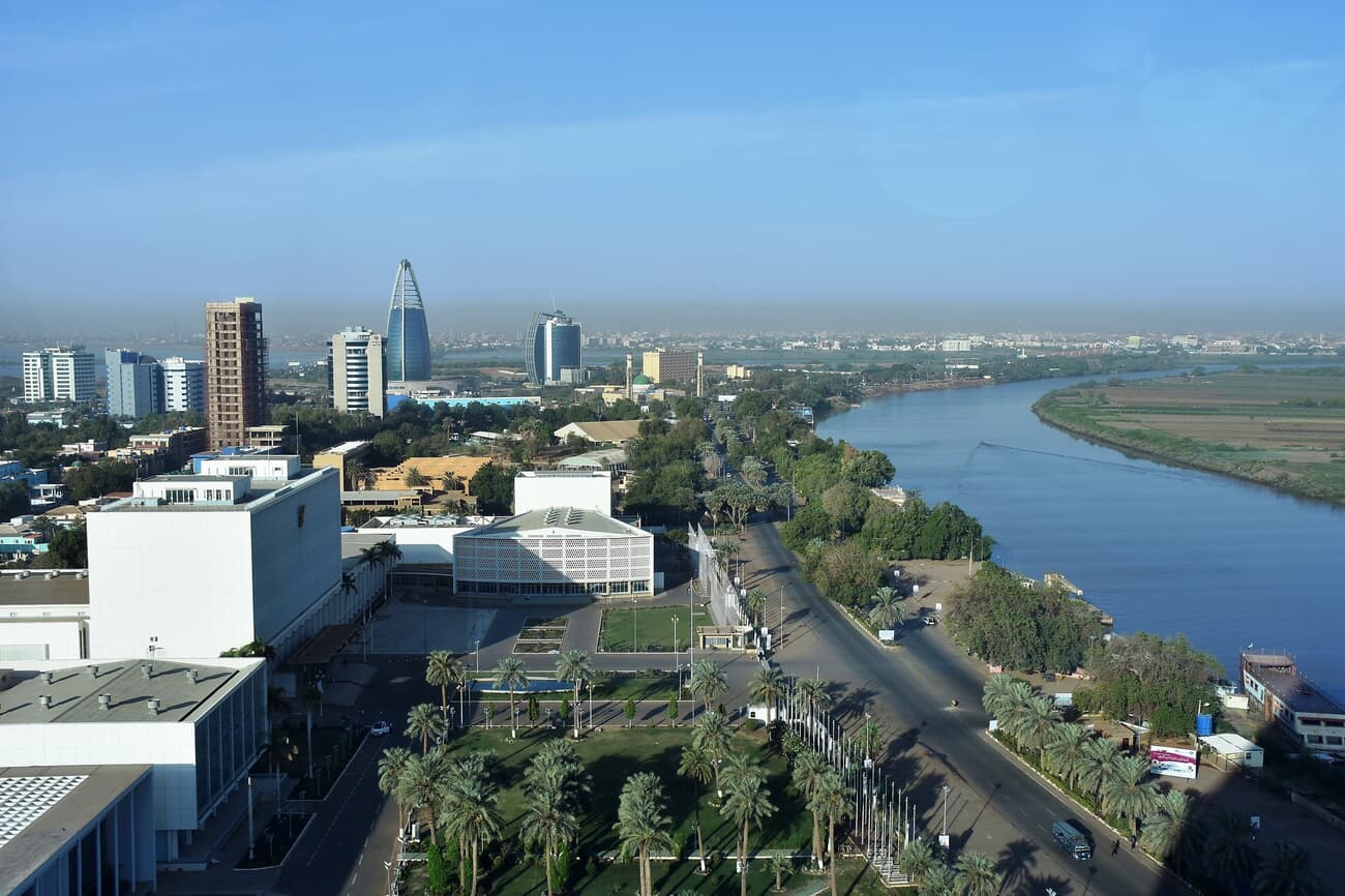 The expansive Khartoum with Nile River making its way through the city