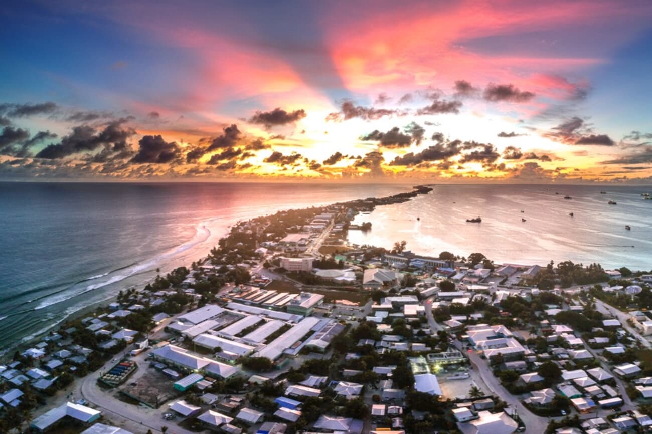The landscape of Majuro's atoll