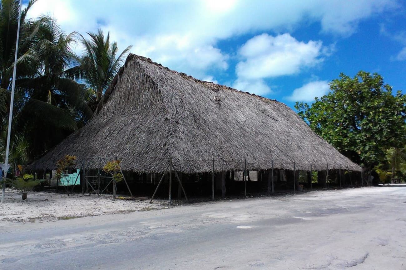 Traditional Maneaba house, the heart of Kiribati's communal life