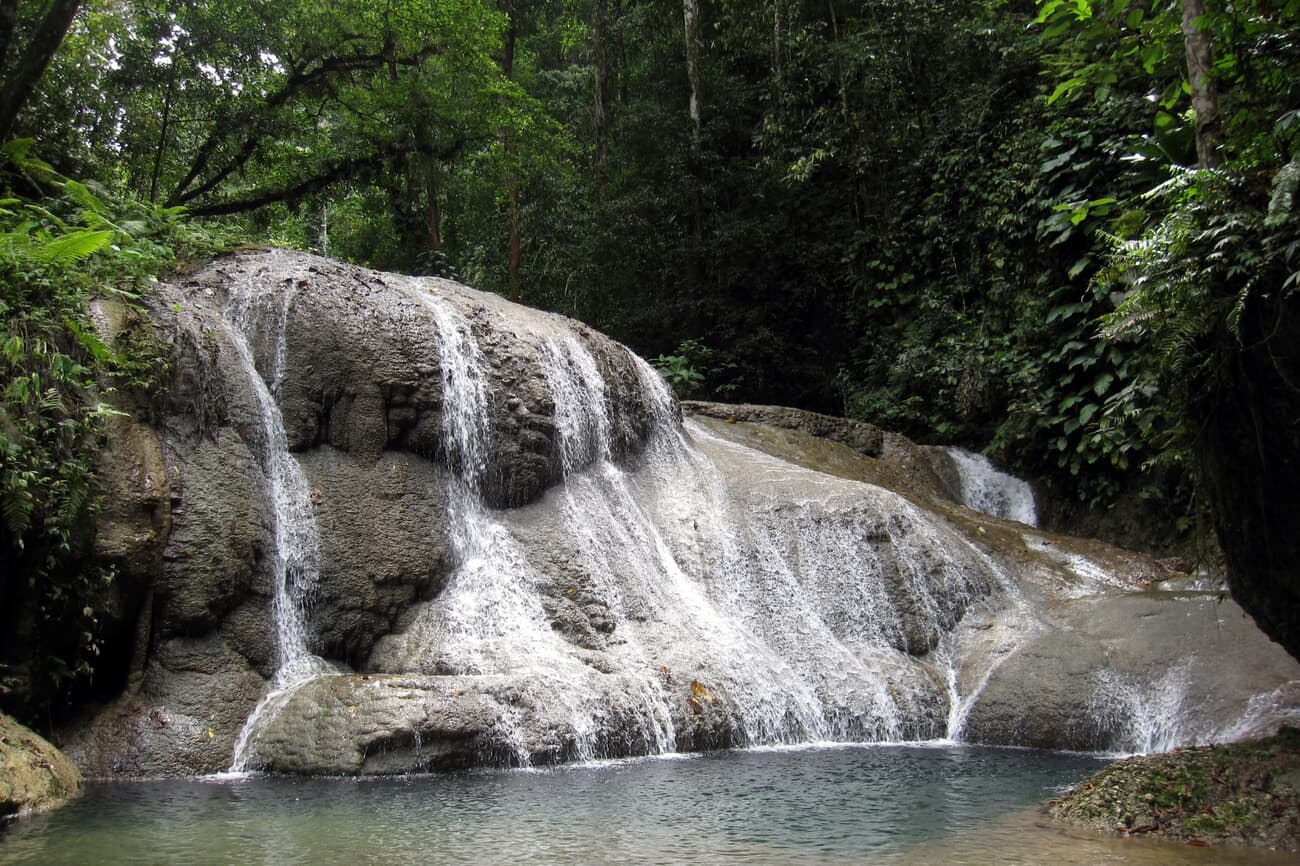 Mataniko Falls, an important freshwater source for the region