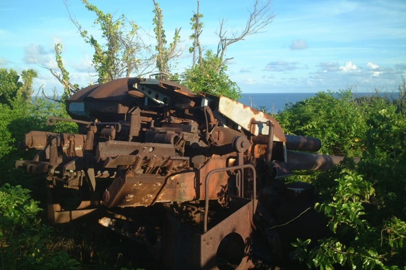 Remnants of World War II near Yaren