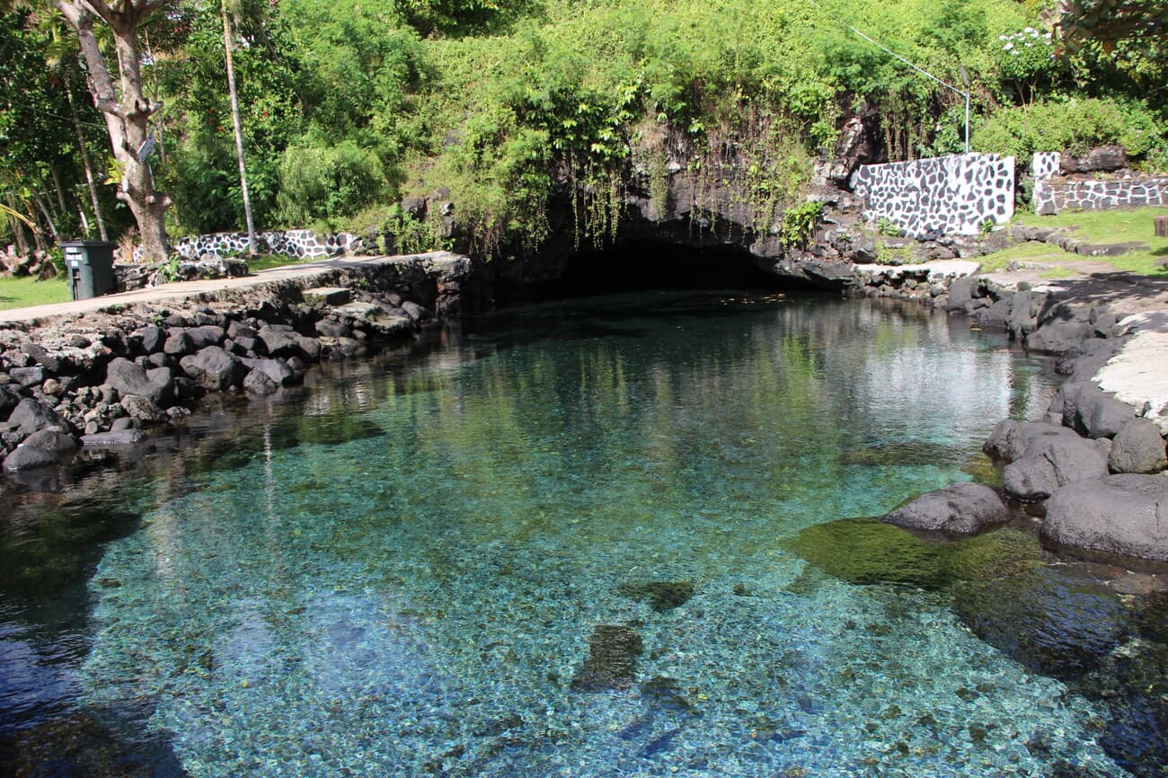 Piula Cave Pool, famous for its crystal-clear waters