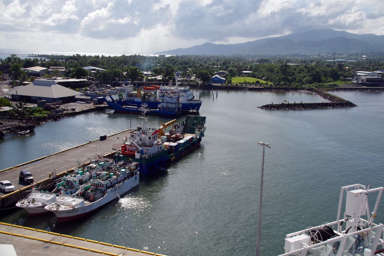 Port of Apia, a major gateway for imports and exports