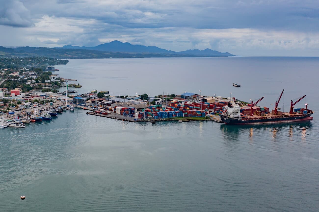 Port of Honiara, connecting the city to global trade routes