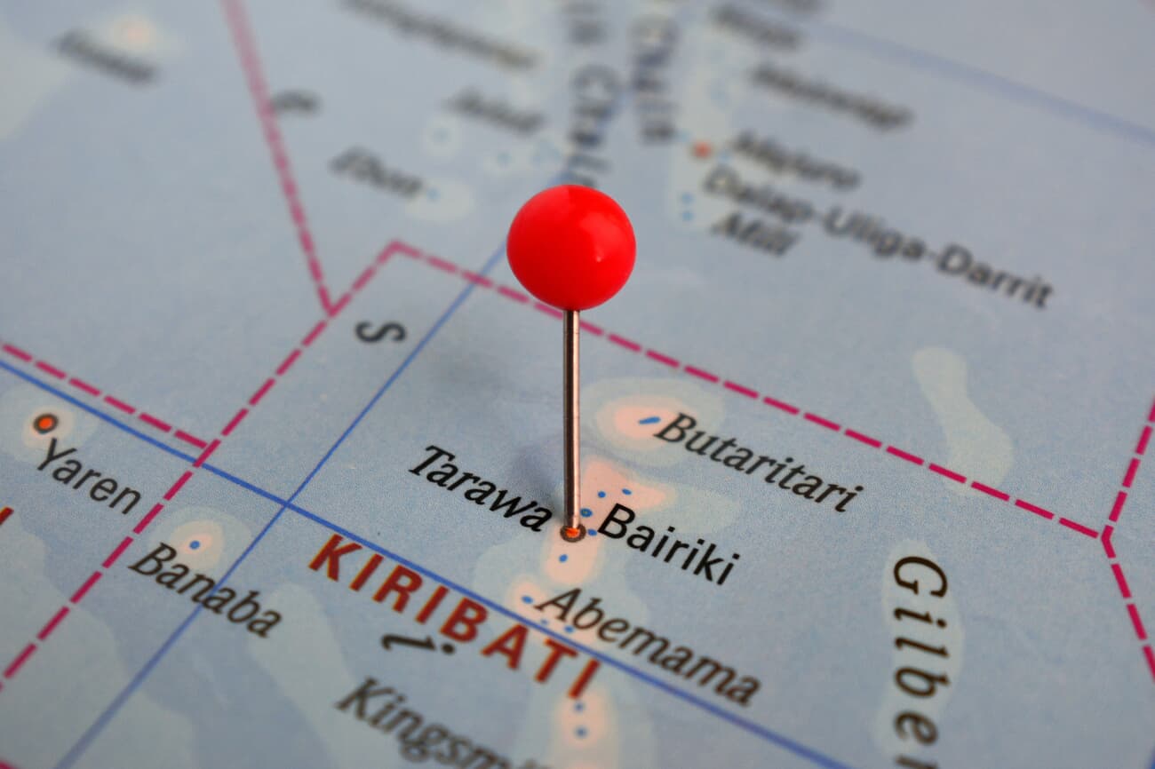 Location of Tarawa, Kiribati