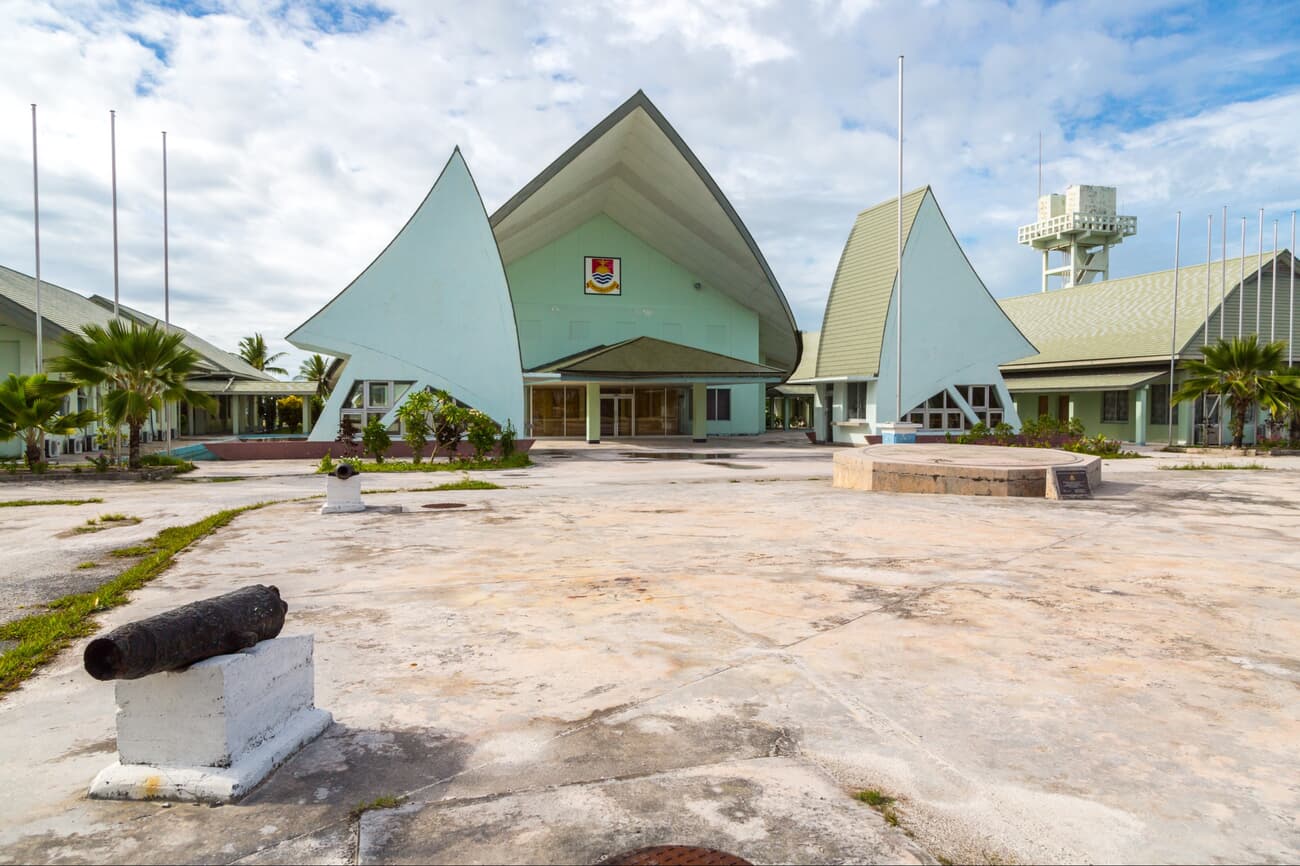Parliament of Kiribati in Tarawa, standing as a symbol of Kiribati's autonomy