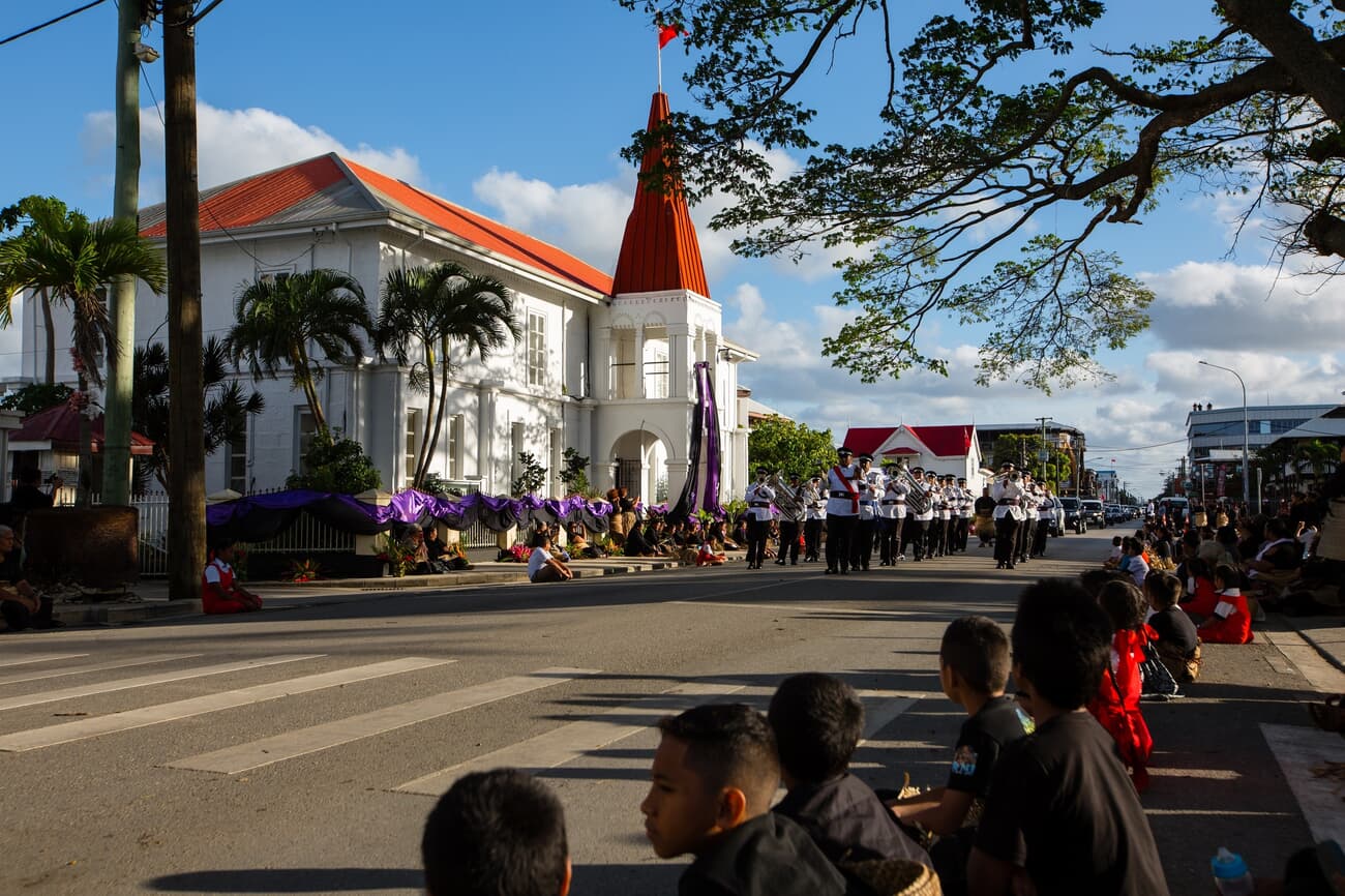 Locals gathered to honor the death of Prime Minister Akilisi Pohiva