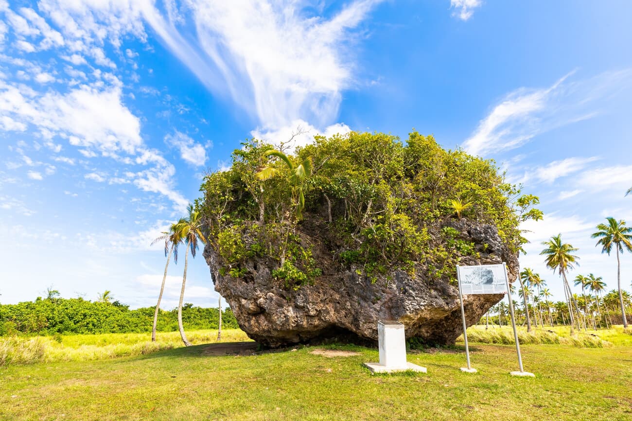 Tsunami Rock, which local legends indicate that its placement is the result of a tsunami