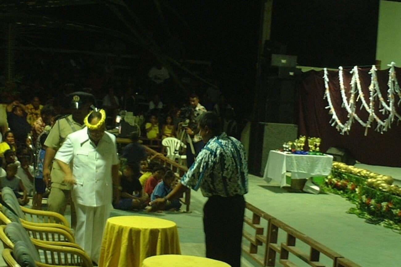 Locals from Yaren during a celebration
