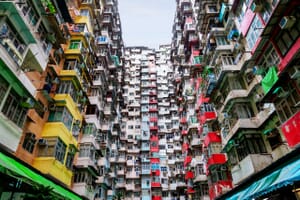 Densely populated housing in Hong Kong, Quarry district.