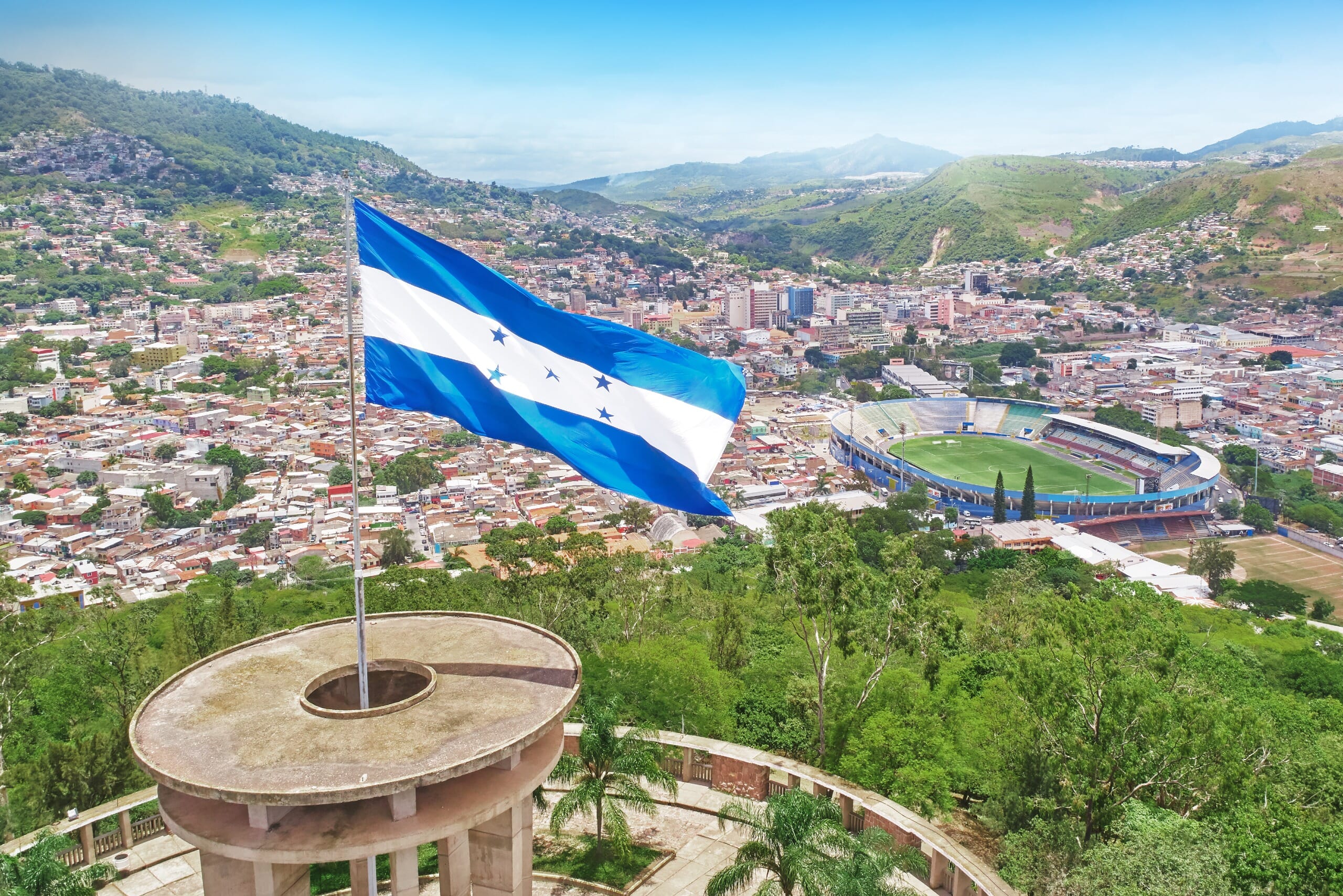 Honduras Flag and Flag Map