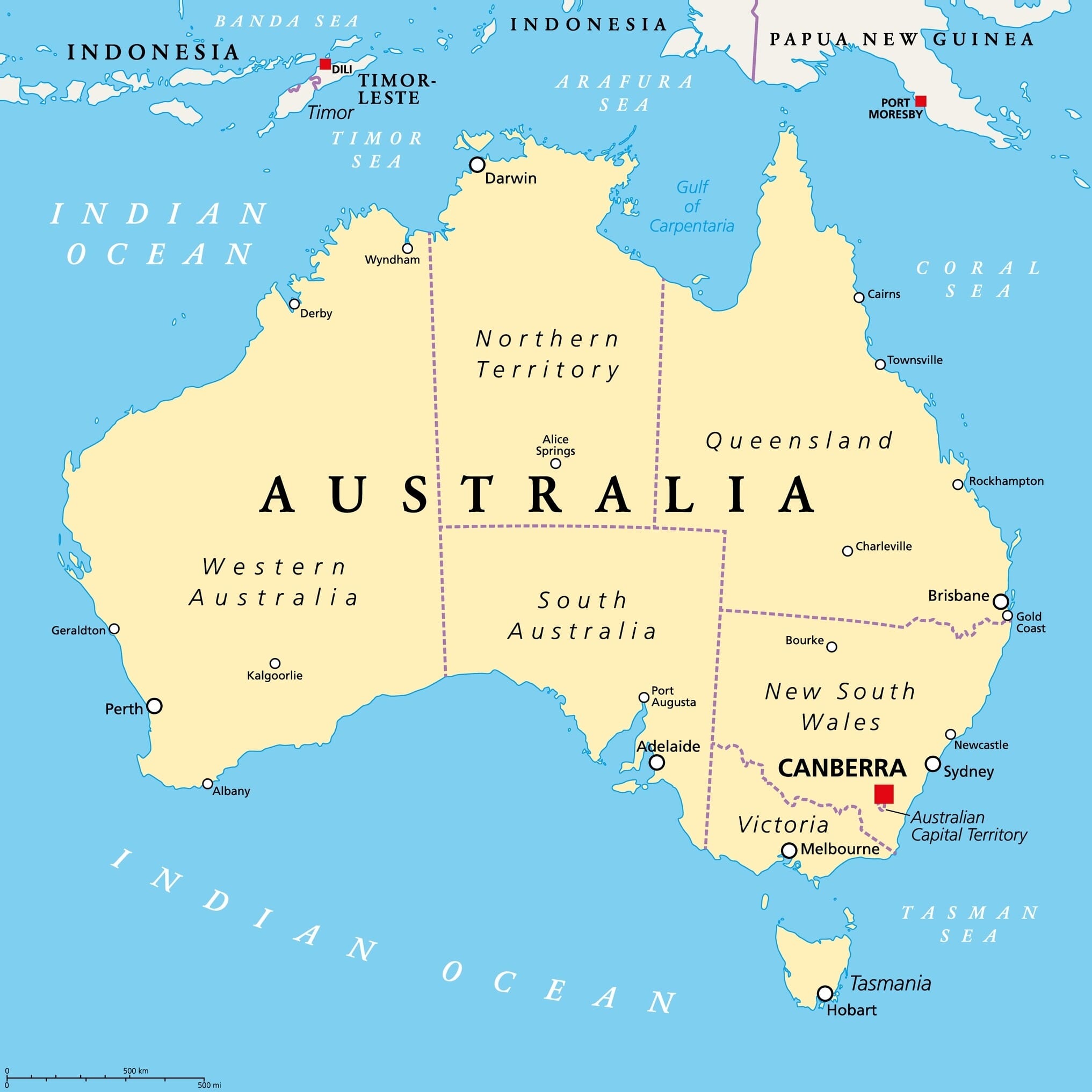 Australian States and Territories | Mappr