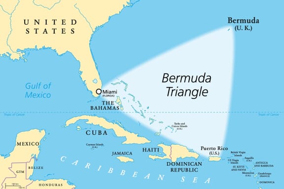 Badime Triangle Map of Bermuda Triangle | Mappr
