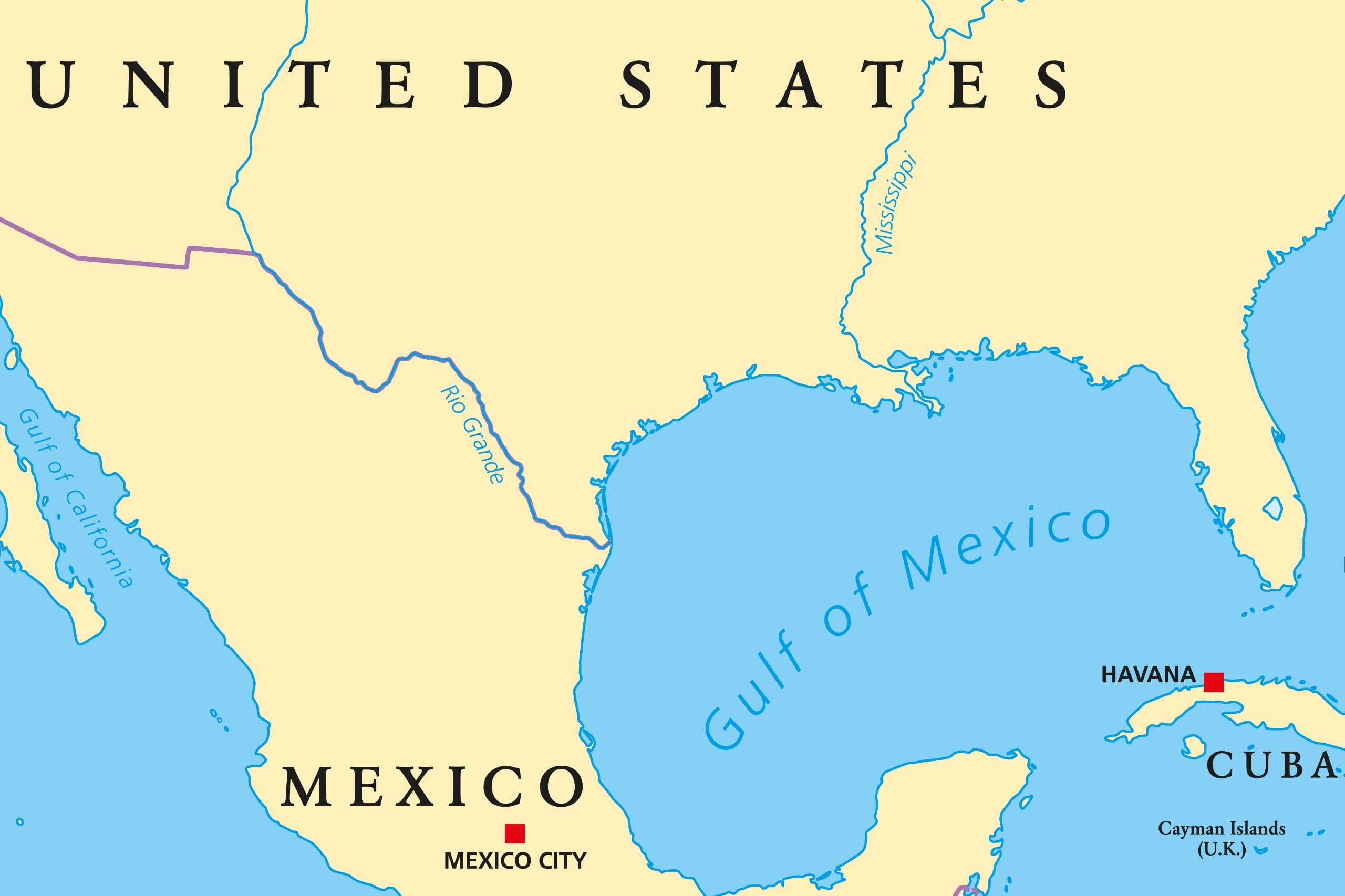 US Gulf Coast Map Mappr - Central America Map