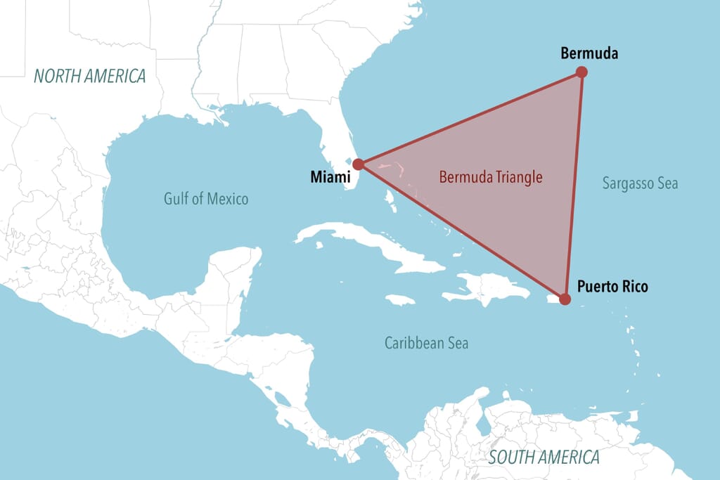 Map of Bermuda Triangle | Mappr