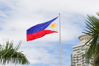 Manila philippines june 22 2016: the big philippine flag