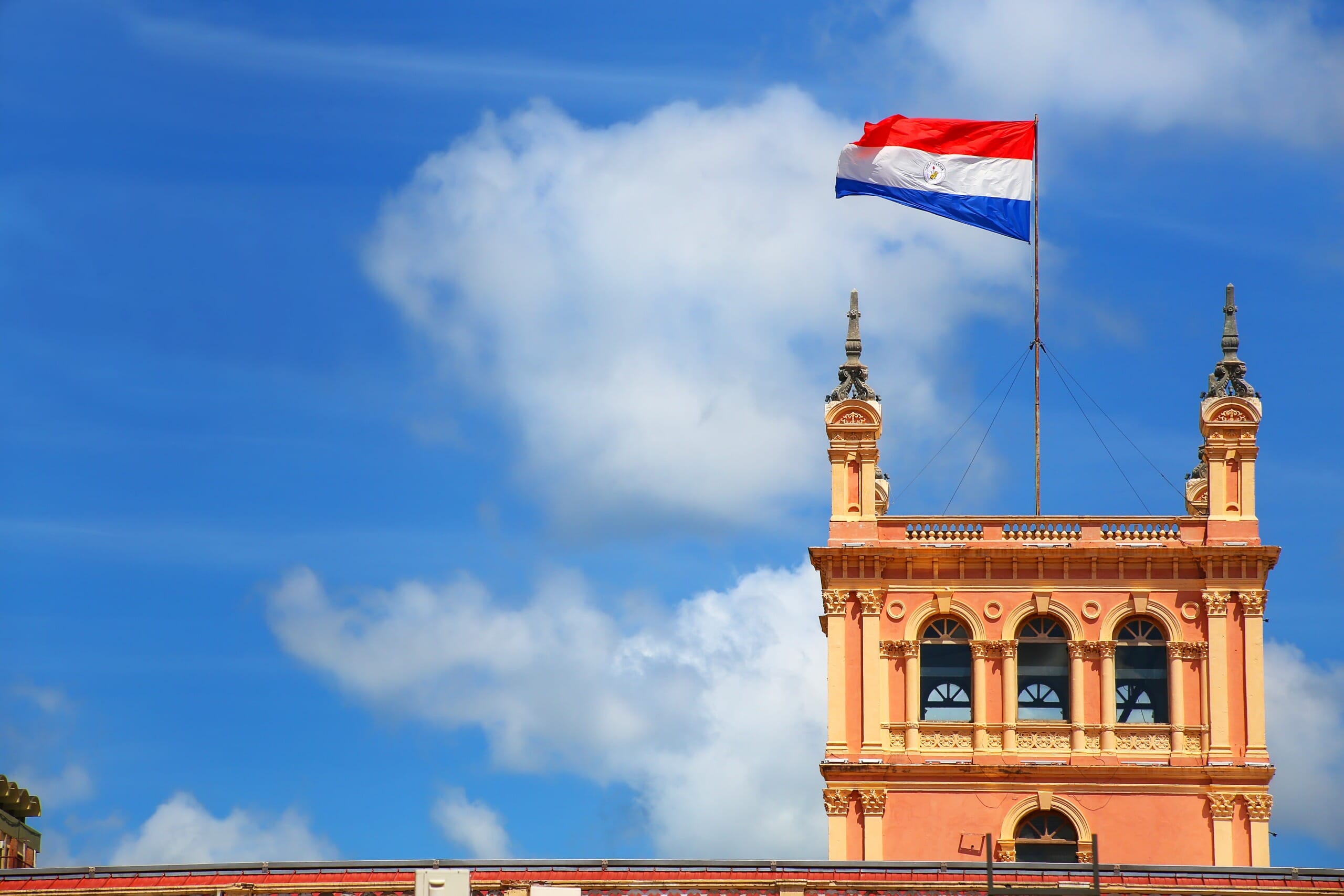 Paraguay Flag and Flag Map