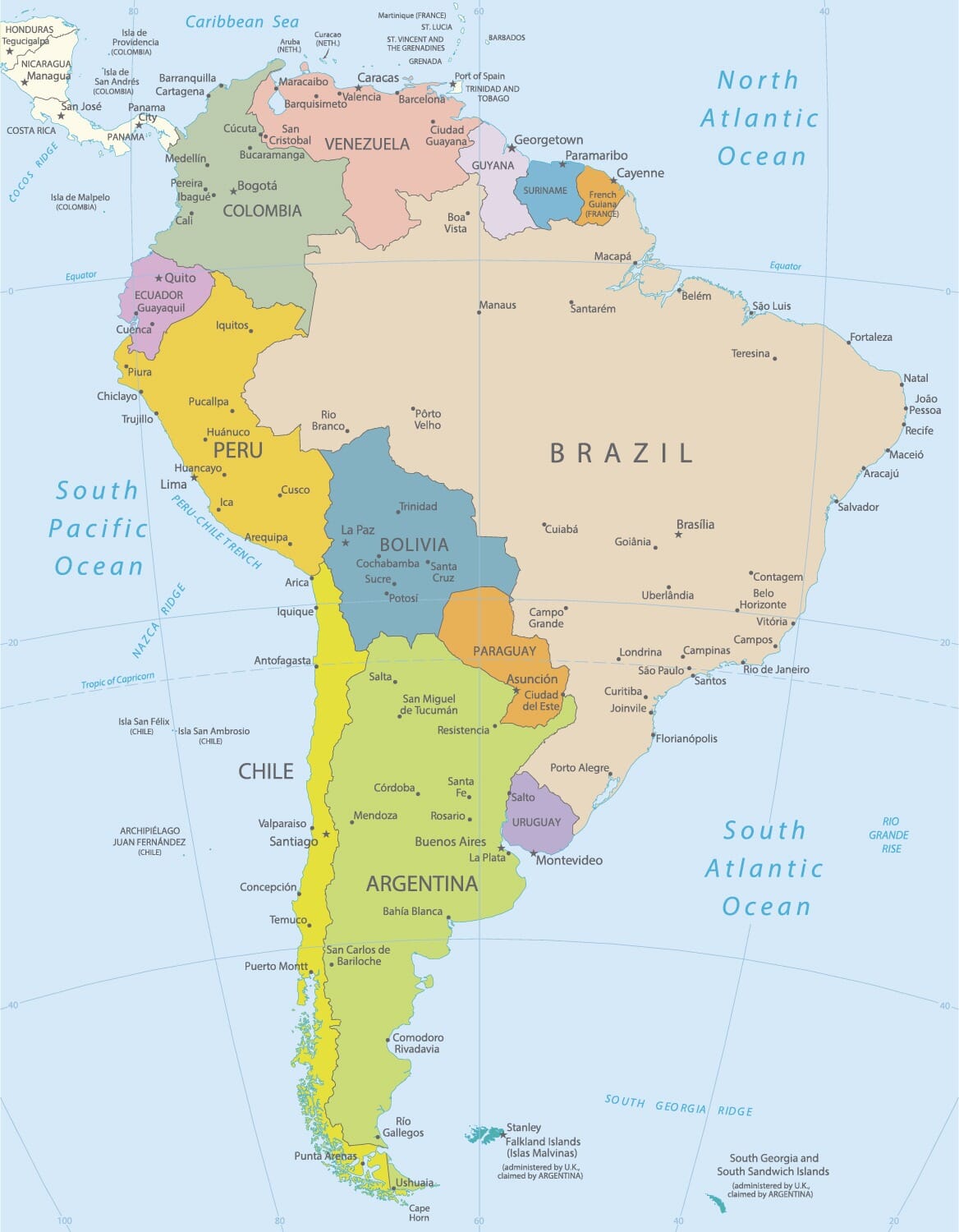 South America Map | Mappr