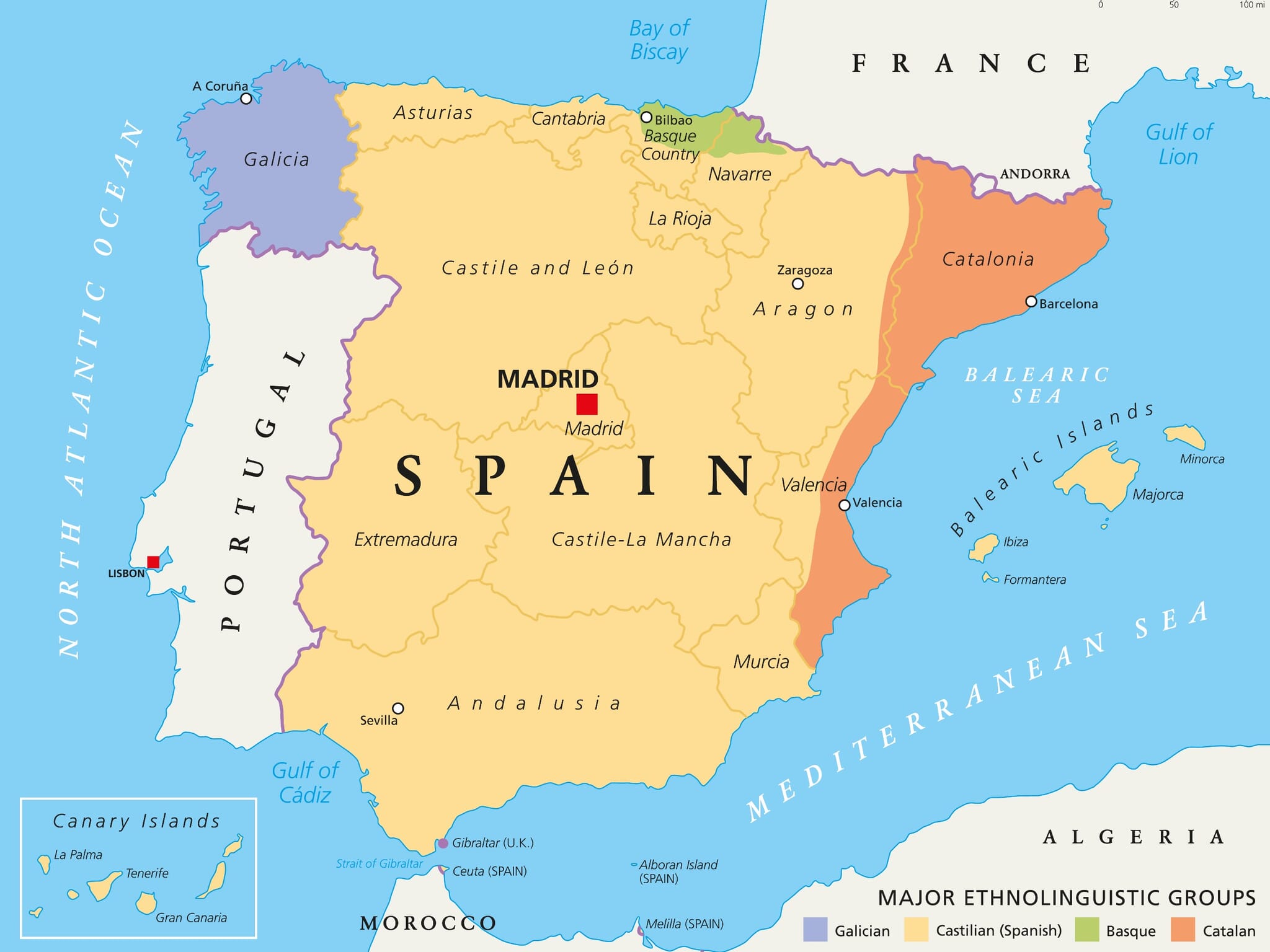 Autonomous Communities of Spain/Regions of Spain | Mappr